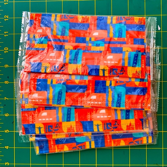 Adult Face Masks—3-Layers, Breathable Colorful Abstract Patterns (Set of 25) - Picture 2 of 9